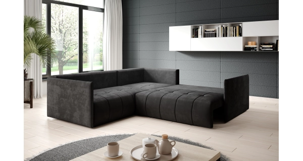 Rohová rozkládací sedačka PURDY L, červená