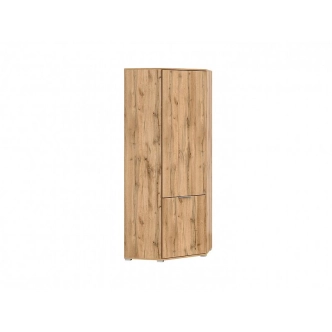 Rohová šatní skříň MOCHO, dub wotan