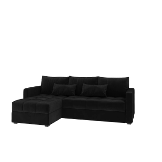 Rohová sedačka ALISTAIR L, černá MI17 - II. jakost, POUZE OSOBNÍ ODBĚR