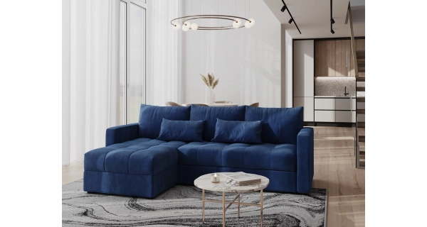 Rohová sedačka ALISTAIR L, modrá MI12