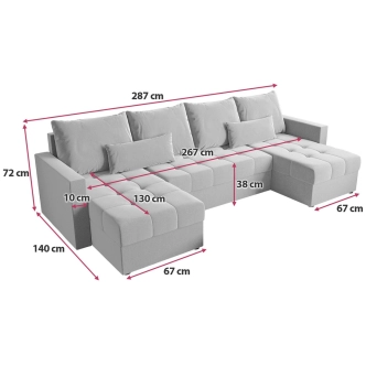 Rohová sedačka ALISTAIR U, hořčicová M41
