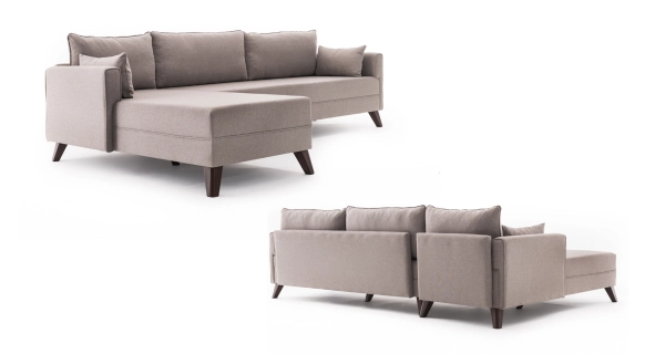 Rohová sedačka AMARA 1, levá, krémová