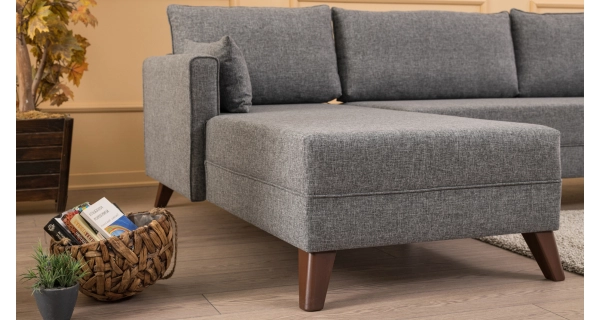 Rohová sedačka AMARA 1, levá, šedá