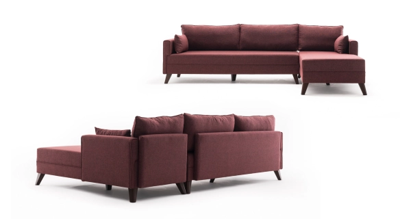 Rohová sedačka AMARA 1, pravá, claret červená