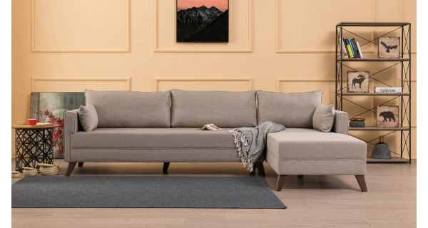 Rohová sedačka AMARA 1, pravá, krémová