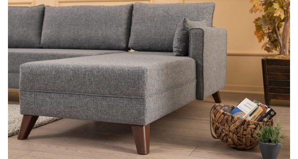 Rohová sedačka AMARA 1, pravá, šedá