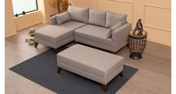 Rohová sedačka AMARA 2, levá, krémová