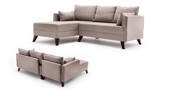 Rohová sedačka AMARA 2, levá, krémová