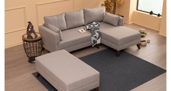 Rohová sedačka AMARA 2, pravá, krémová