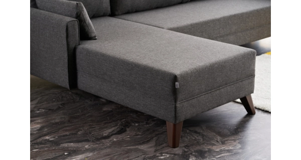 Rohová sedačka AMARA, levá, antracit