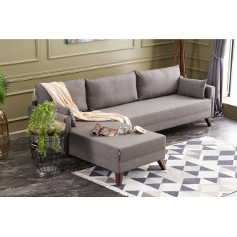 Rohová sedačka AMARA, levá, hnědá