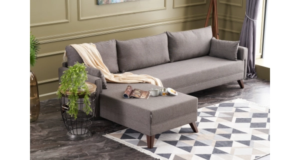 Rohová sedačka AMARA, levá, hnědá