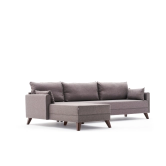 Rohová sedačka AMARA, levá, hnědá