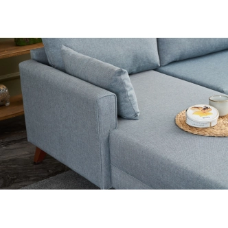 Rohová sedačka AMARA, levá, modrá