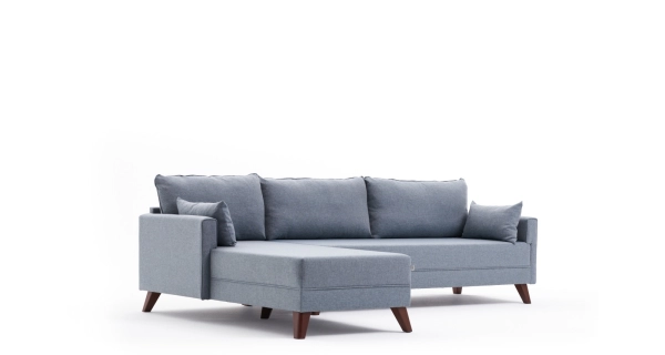 Rohová sedačka AMARA, levá, modrá