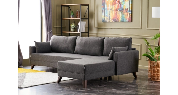 Rohová sedačka AMARA, pravá, antracit