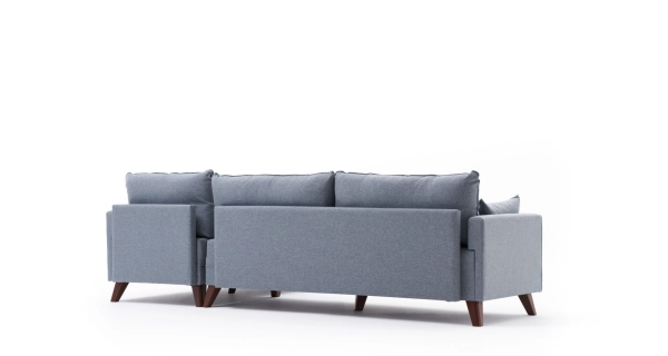 Rohová sedačka AMARA, pravá, modrá