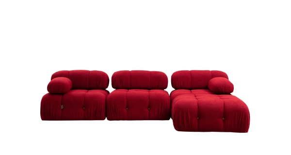 Rohová sedačka AMIENS, červená