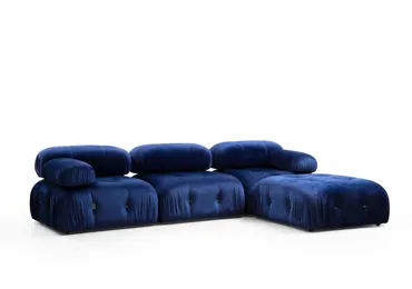 Rohová sedačka AMIENS, modrá