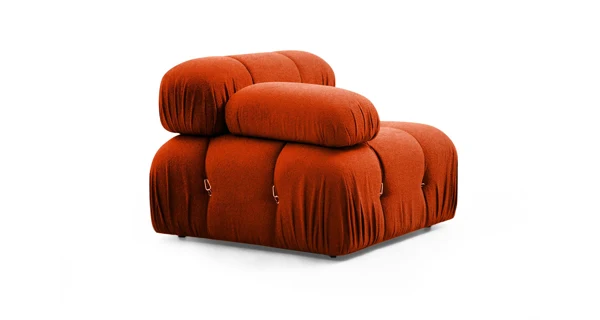 Rohová sedačka AMIENS, oranžovočervená