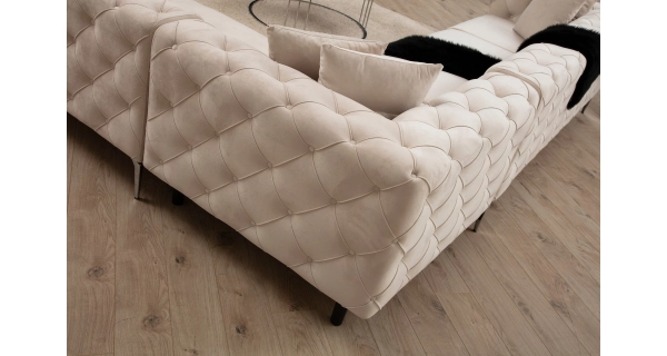 Rohová sedačka ANNA, levá, krémová