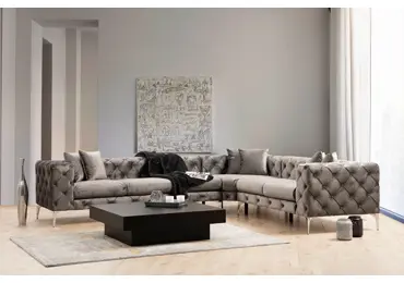 Rohová sedačka ANNA, pravá, antracit