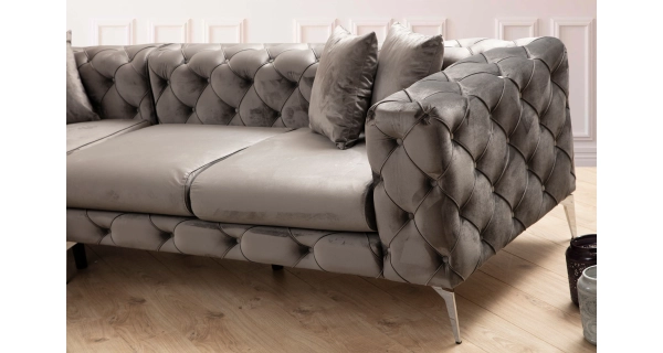 Rohová sedačka ANNA, pravá, antracit