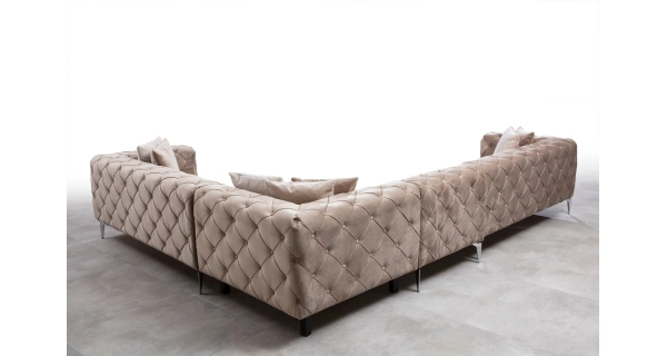 Rohová sedačka ANNA, pravá, béžová