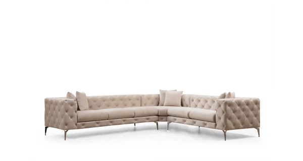 Rohová sedačka ANNA, pravá, krémová