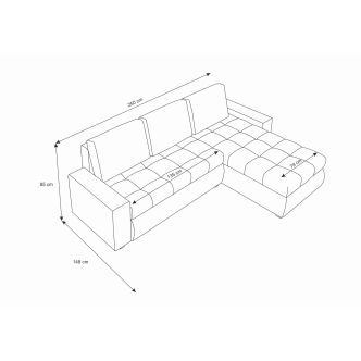 Rohová sedačka ARTAJO BIS, šedá/bílá