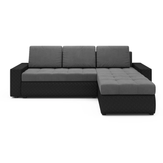 Rohová sedačka ARTAJO BIS, šedá/černá