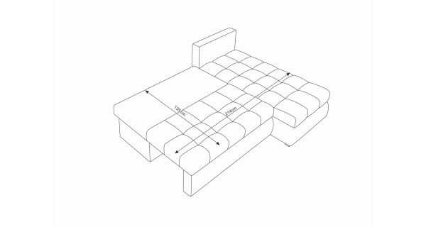 Rohová sedačka ARTAJO, hnědá/krémová