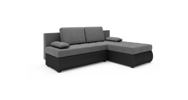 Rohová sedačka ARTAJO, šedá/černá