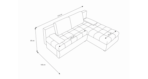 Rohová sedačka ARTAJO, šedá/černá