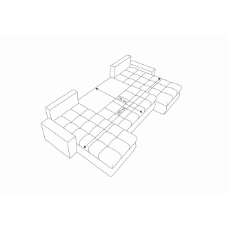 Rohová sedačka ARTAJO U BIS, červená/černá