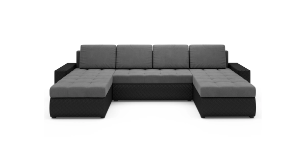 Rohová sedačka ARTAJO U BIS, šedá/černá