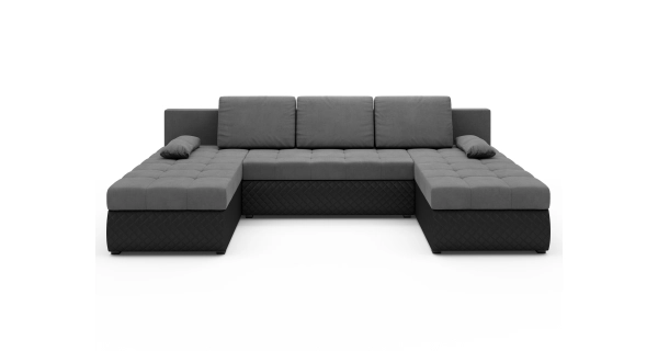 Rohová sedačka ARTAJO U, šedá/černá