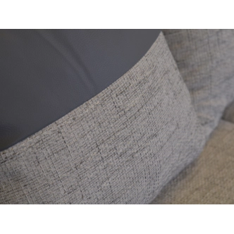 Rohová sedačka ASTANA U, světle šedá látka/tmavě šedá ekokůže