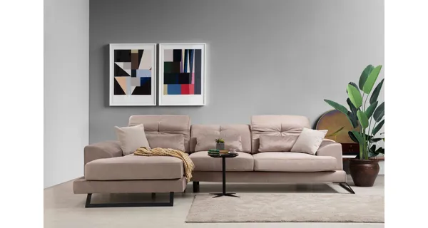 Rohová sedačka ATILLA, levá, béžová