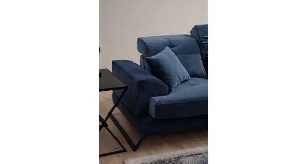 Rohová sedačka ATILLA, levá, námořnická modrá