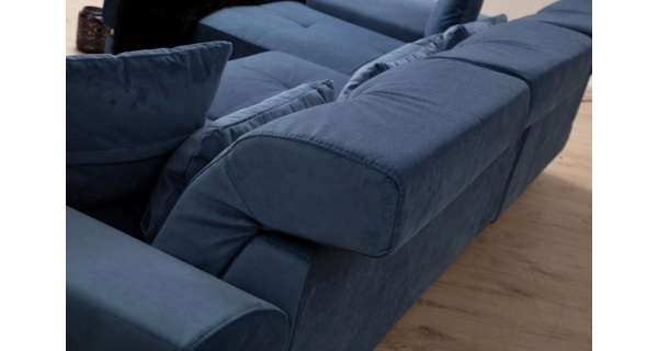 Rohová sedačka ATILLA, levá, námořnická modrá