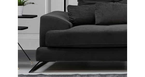 Rohová sedačka ATILLA, pravá, antracit