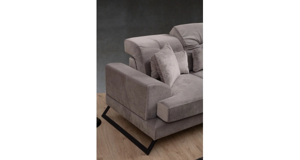 Rohová sedačka ATILLA, pravá, světle šedá