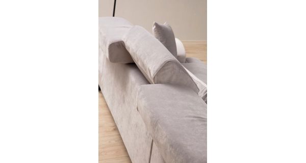 Rohová sedačka ATILLA, pravá, světle šedá