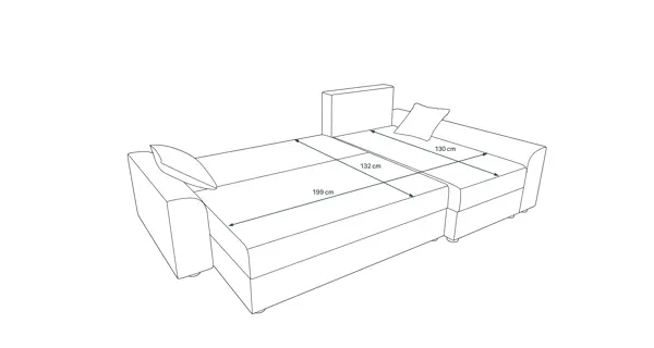 Rohová sedačka ATTANASIO L, hnědá/béžová