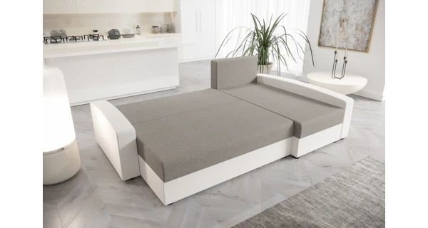 Rohová sedačka ATTIE, černá/bílá