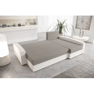 Rohová sedačka ATTIE, černá/oranžová