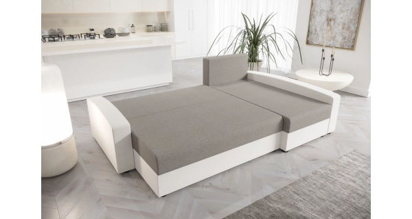 Rohová sedačka ATTIE, černá/oranžová