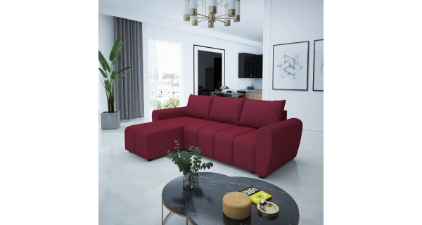 Rohová sedačka AVALOR L, bordó M63 