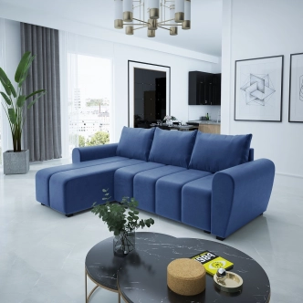 Rohová sedačka AVALOR L, modrá MI12